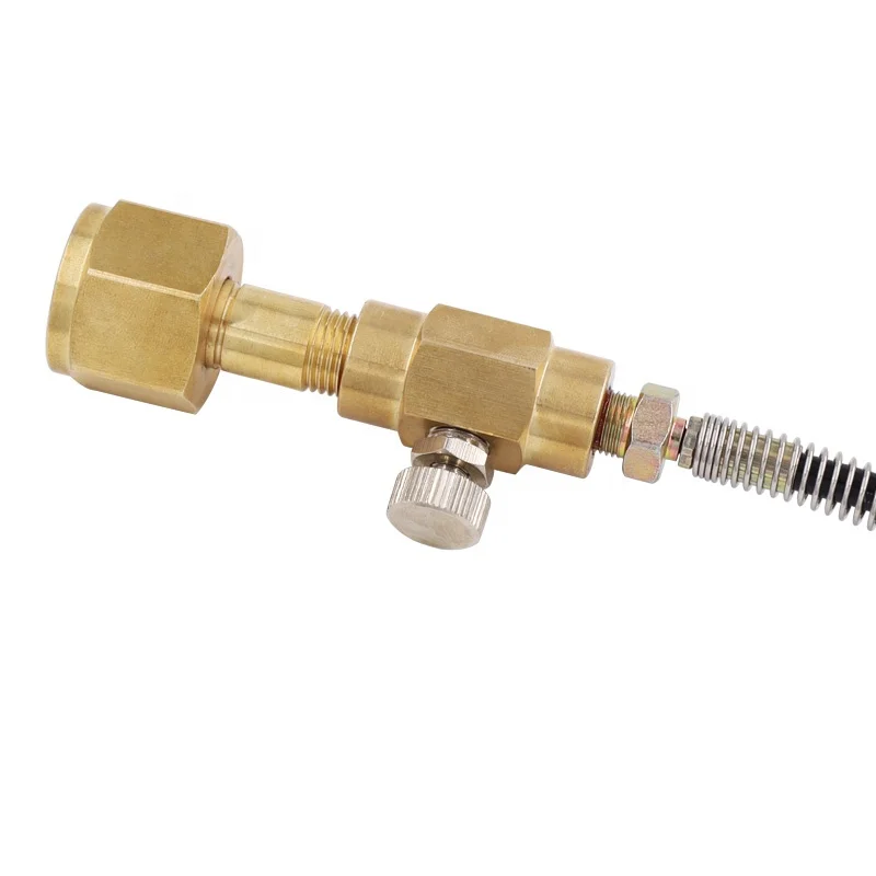 High Pressure CGA320 W21.8-14 Co2 Refill Gas Filling Station Hose for Soda Machine  Cylinder Paintball Tank Scuba Cylinder