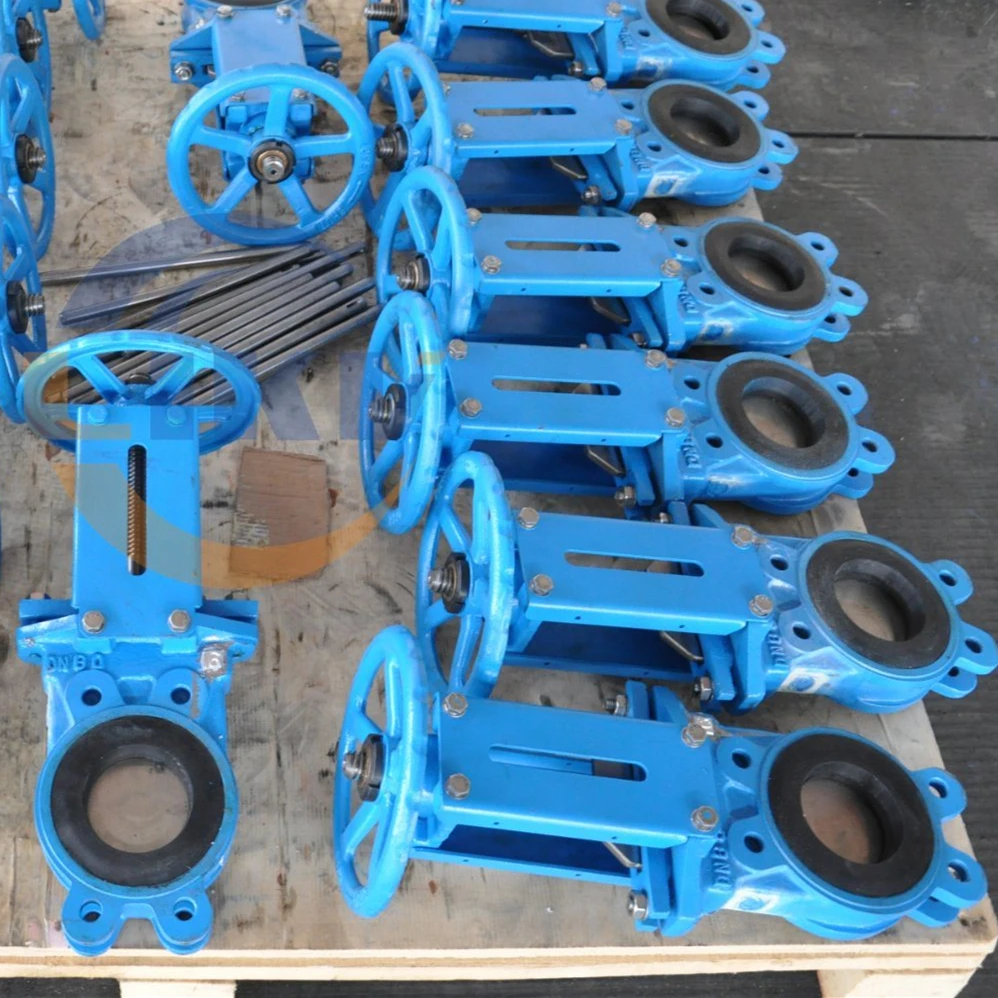 150LB Casting Steel Rubber-Seat Rising Stem Compressed Air Knife Gate Valve with CF8 Plate