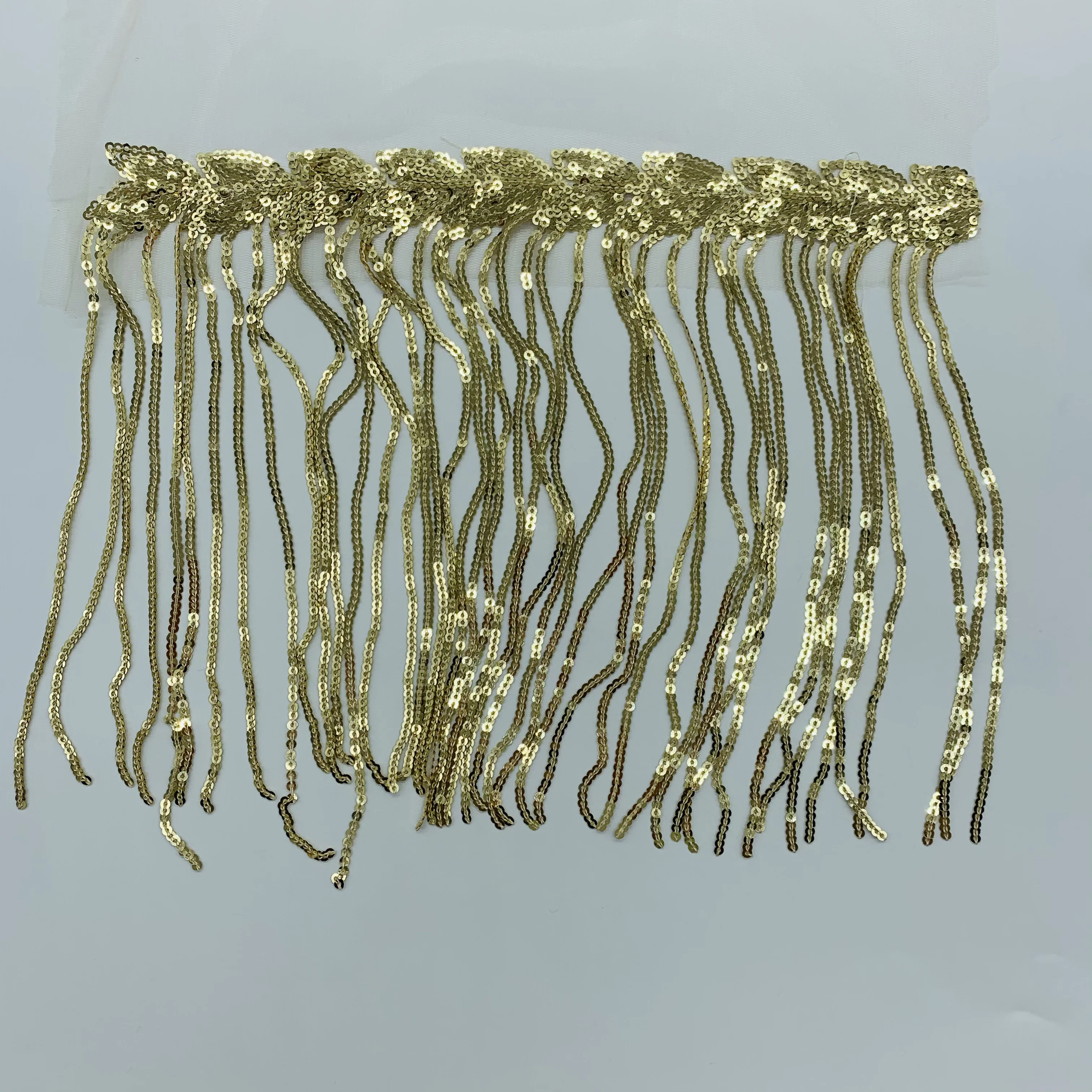 Sequins Tassels Sexy Trimming Lace Gold Skirt Trims