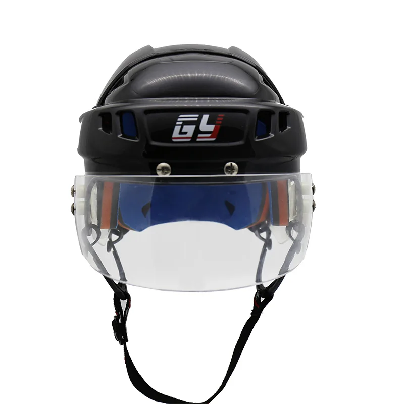 High Quality Custom outer anti-scratch  inside anti-fog  Helmet Gear Factory Wholesale for Skiing and Ice Hockey