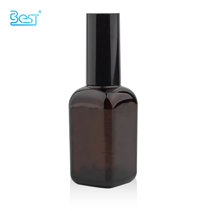 Luxury cosmetics lotion foundation glass bottles with plastic black pump and cap 1oz 2oz 30ml 50ml 80ml 100ml