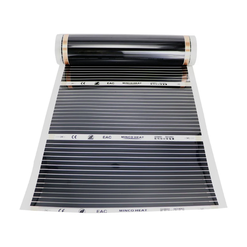 Minco Heat 220W/M2 High Efficiency Infrared Carbon Heating Film Electric Warm Floor System 50cm Width Heating Foil Mat