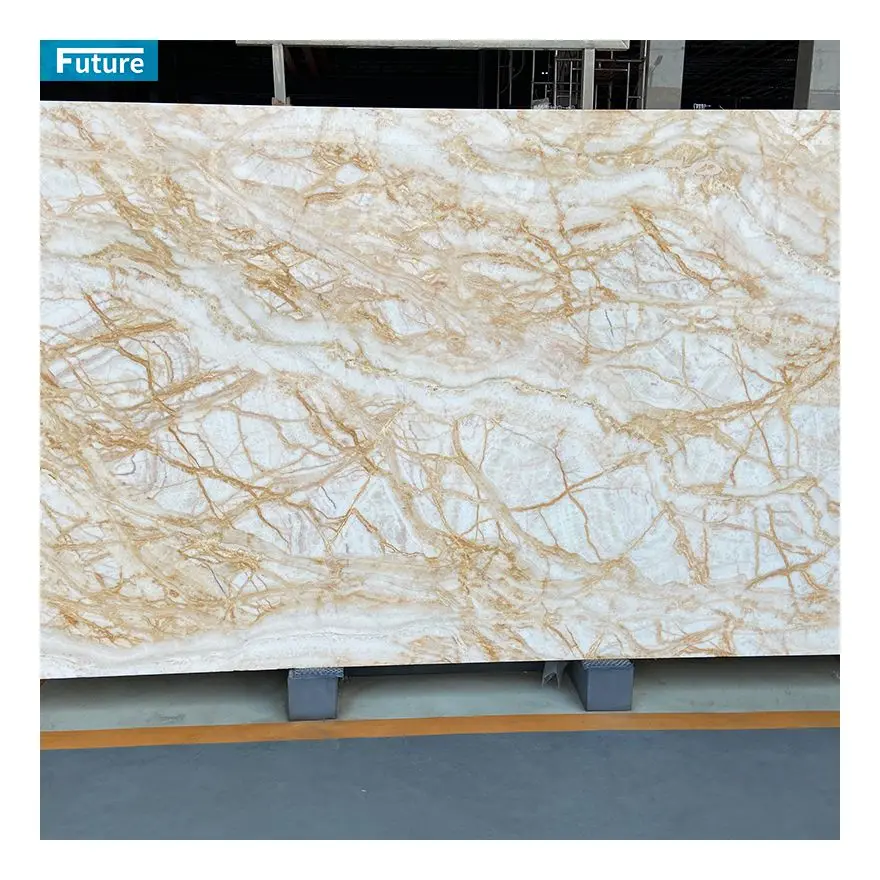 Luxury Natural Stone Italian Calacatta Gold Marble Slabs Cut To Size For Kitchen Countertop Hotel Villa Bathroom Floor Tiles
