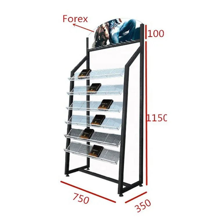2020 Hot Sale Customized Floor Display Rack For Food Product Display Stand Six floor