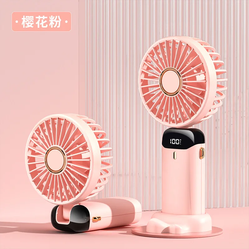 YZ  Multi Function Hand Held battery Folding Fan Mini Portable USB Air Cooler charging outdoor Hand Table Fan