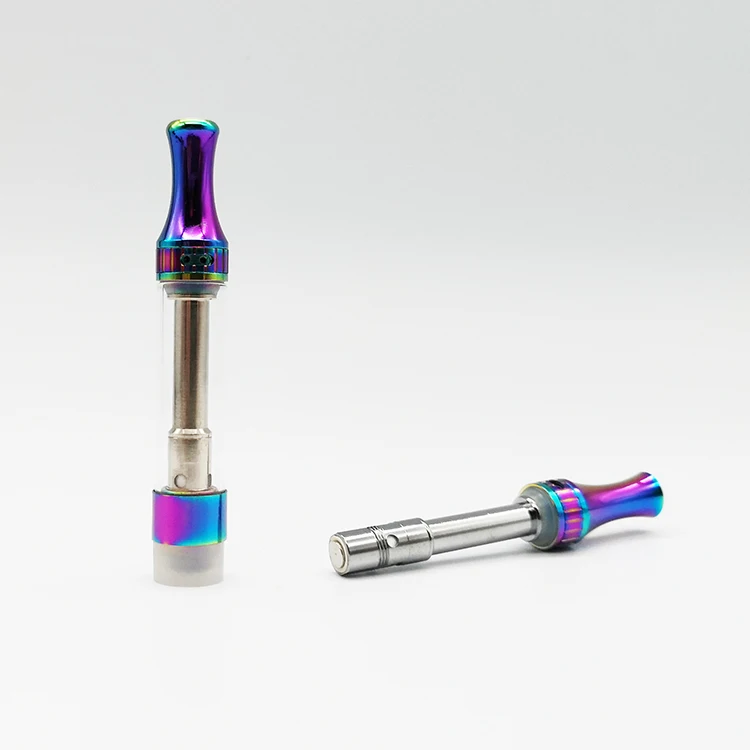 Круглый наконечник радужного цвета Топ воздушный поток Регулируемая кварцевая катушка без свинца электронный клиромайзер картомайзер CBD испаритель картридж