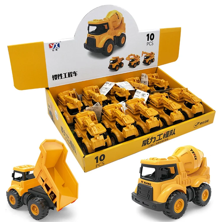 Engineering Truck Toy Boy Large Inertia Excavator Mixer Dumper Crane Children Gift Friction Toy Vehicles