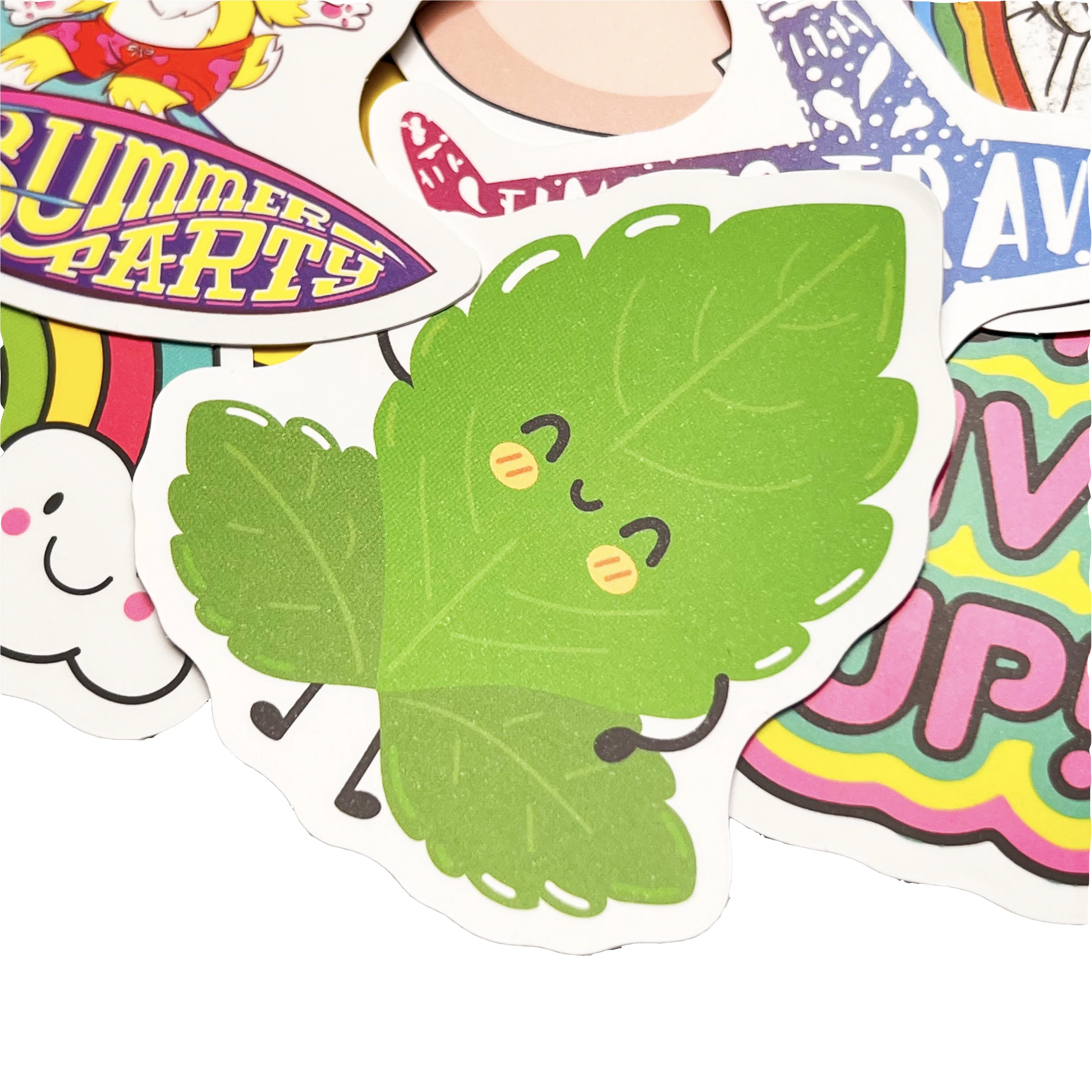 Company design labels cartoon waterproof sticker logo Adhesive label printing holographic vinyl custom die cut sticker