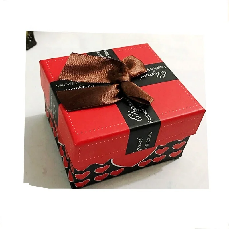 Stock Cheap Packing Bowknot Paper Watch Gift Boxes