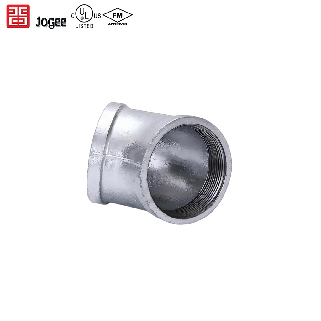 Jogee High Quality 45 Degrees Stainless Steel Elbow Corrosion Resistant Bushing Gas Plumbing Direct Zinc Plated Head Weld