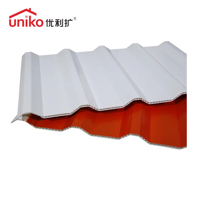 Long life impact resistance upvc hollow roof sheet twin wall roofing sheet for house