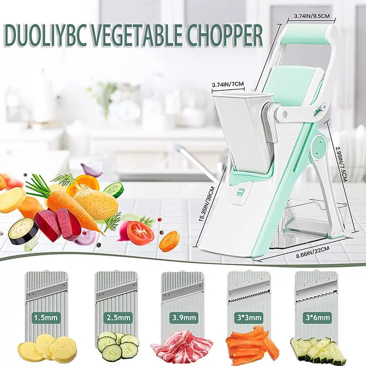 5 In 1 Multifunctional Fruit and Vegetable Chopper Slicer potato grater manual Salad Vegetable Slicer