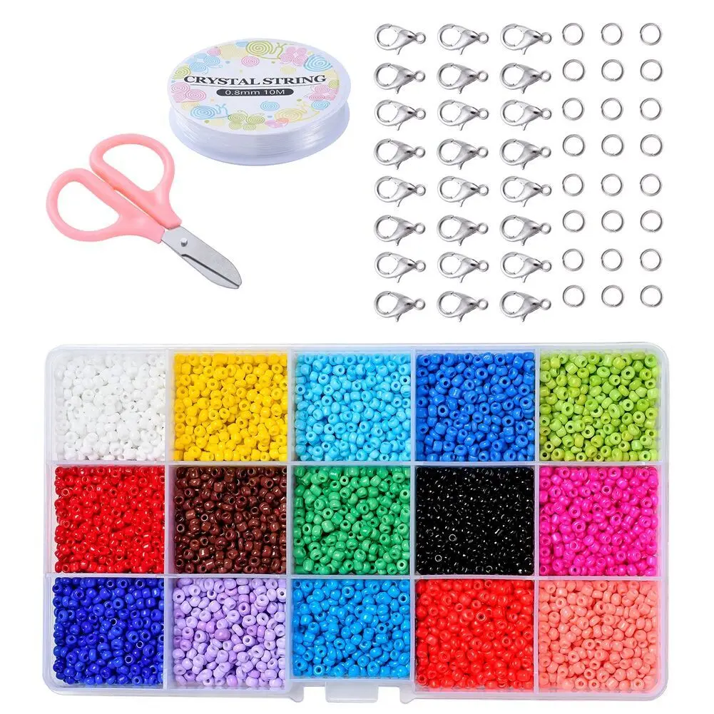 Jewelry Making Kit Beads for Bracelets Bead Craft Kit Set Glass Pony Seed  Beads Amazon Hot Sale