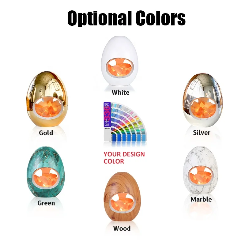 Unique ultrasonic ce gs rohs white marble himalayan salt lamp aromatherapy essential oil scent diffuser humidifier