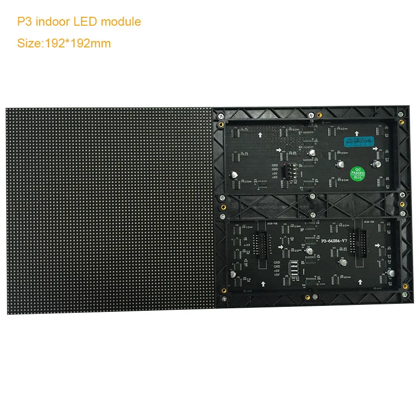 Digital matrix led module P3 192*192mm Indoor 3in1 rgb 32S SMD2121 64*64 hub75 full color score board video wall panel display
