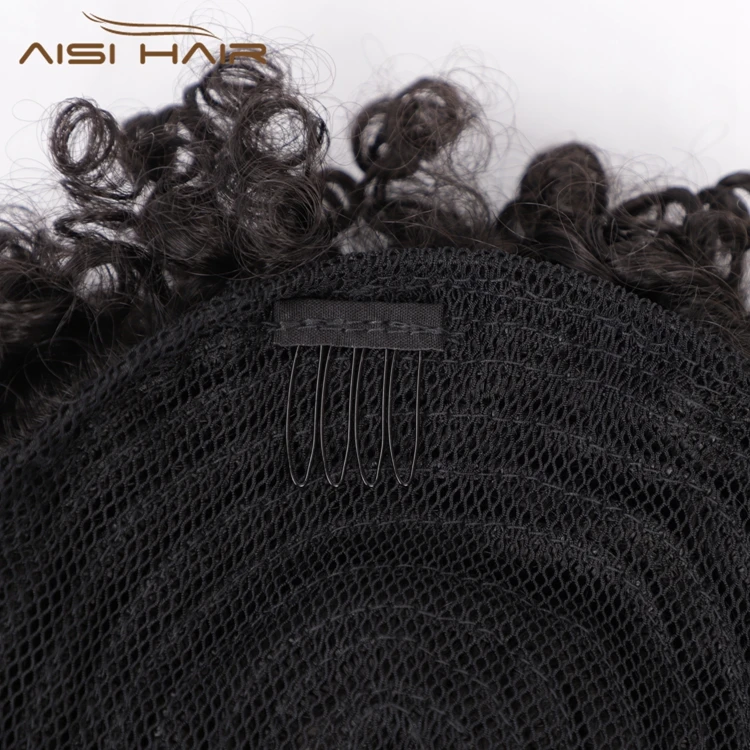  Горячая Распродажа короткий пучок из синтетических волос Aisi Hair для женщин с кулиской короткие кудрявые накладные волосы зажимом конского