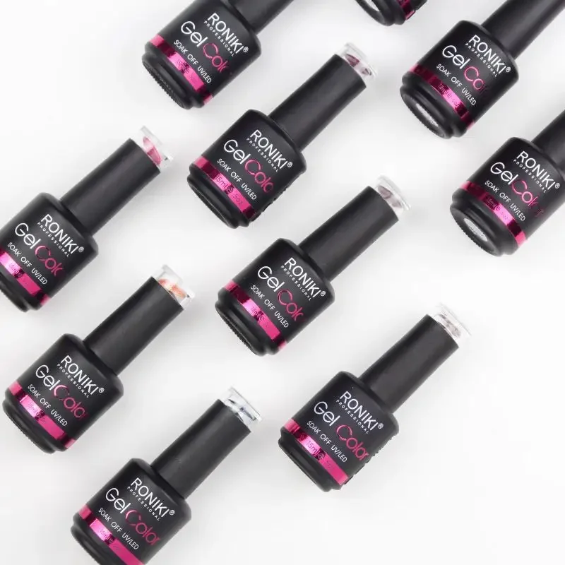 RONIKI private label soak off sugar custom logo nail gel polish create your own brand 15ml hema free nail polish uv gel