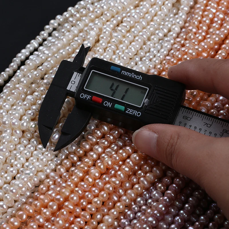 4-5mm Loose Beads Freshwater Pearl Natural Potato Shape Pearl Strands