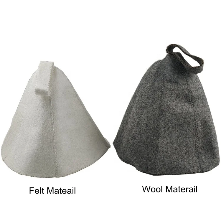 Russians Men Woman Wool Felt Sauna Hat Cap for Russian Banya Sauna Hut