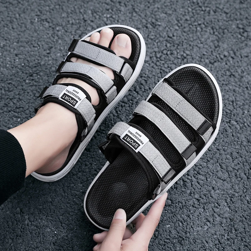 Summer sandals large size 45 46 beach shoes non slip dual purpose slippers