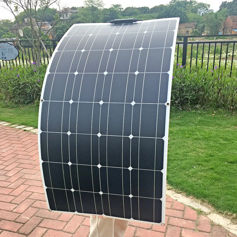 ETFE Flexible Solar Panels 100W Flexible Protatable Solar Panel For Boats Roof With Cables