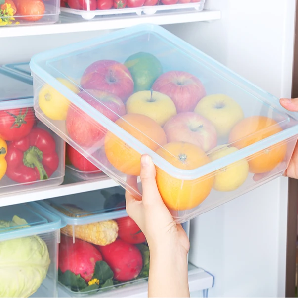 
Haixin 2021 High Quality Kitchen Plastic Clear Food Storage Containers for fruits meat vegetables 