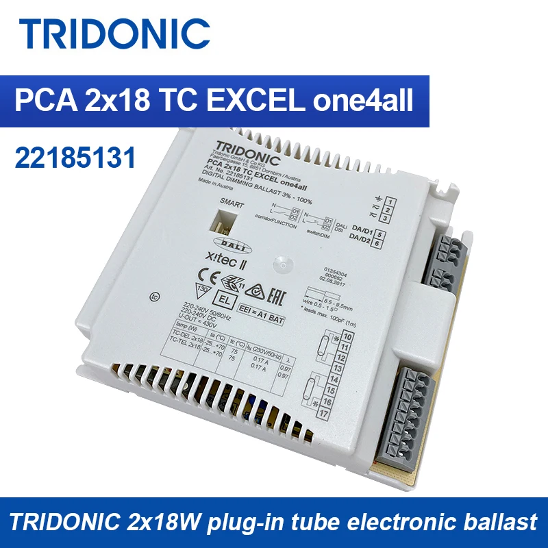 Tridonic DALI PCA 2x18 TC EXCEL one4all Y II Electronic dimming FL ballasts 18w electronic ballast 2x18w lamp ballast 220v