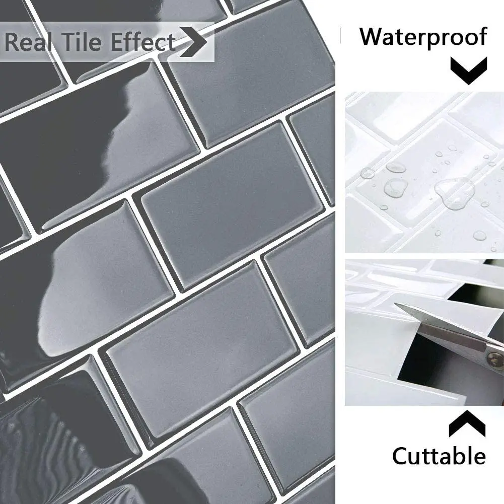 Self Adhesive Epoxy Bedroom Kitchen Bathroom Decorative China Ceramic Wall Tiles Stickers