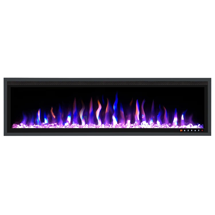 42 50 60 65 72 inches high quality indoor cheap wall mounted built in insert big long size electric fireplace with heater