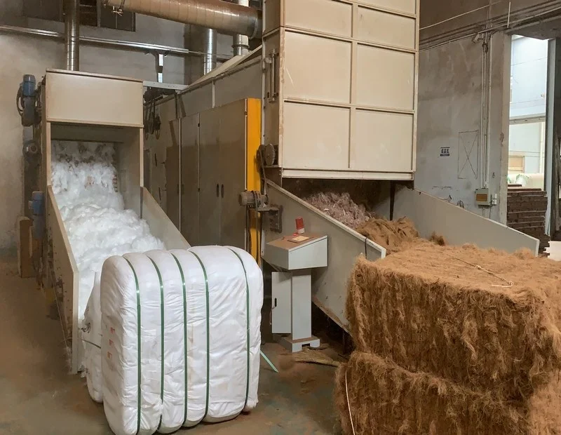 S shape Elastic vertical lapping coir coconut mattress mat production line