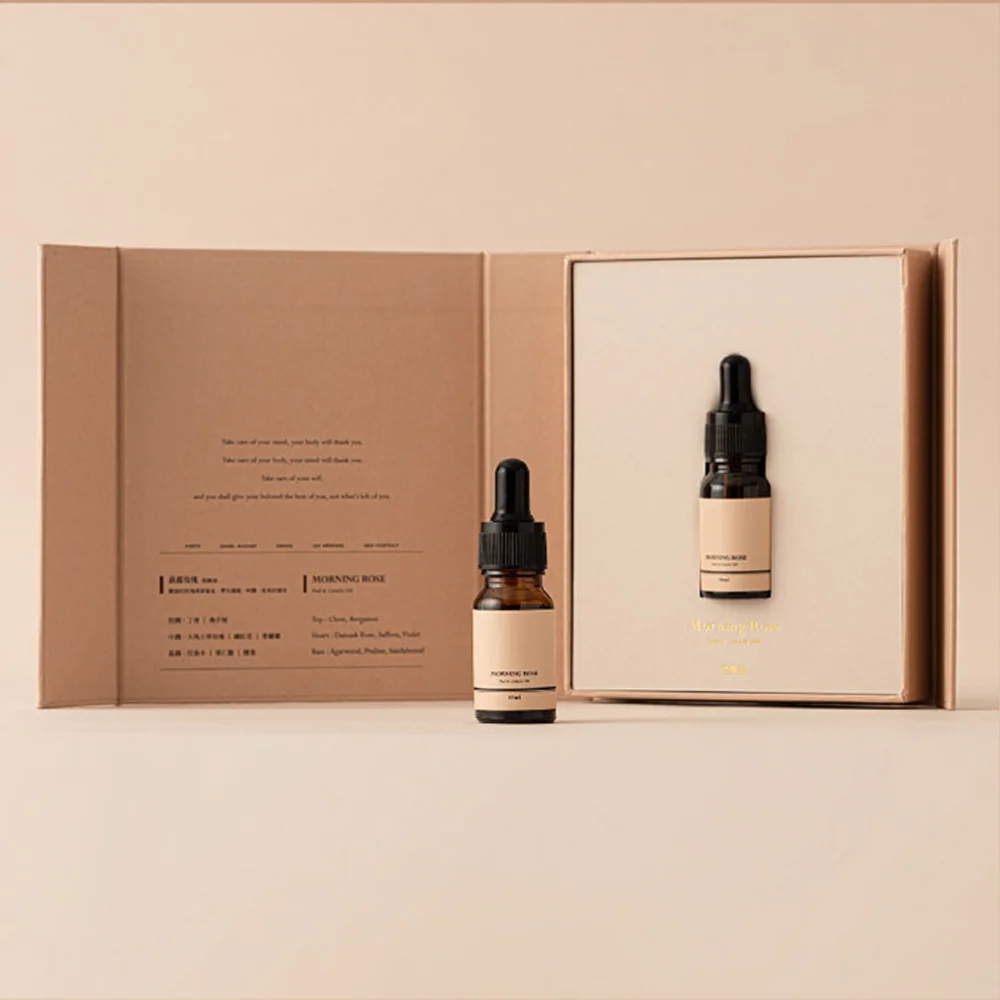 Custom Logo Cosmetic Make up Essential Oil Rigid Folding Box Luxury Magnetic Paper Cardboard Gift Box Packaging With Ribbon