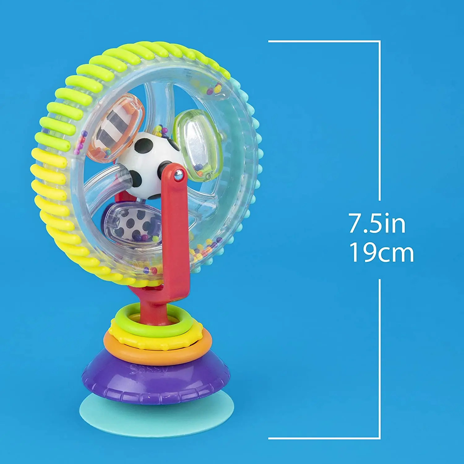 Wonder Wheel Spinner Activity Toy with Suction Cup Baby High Chair Toy Learning Toy for Baby Early Development Feeding Plaything