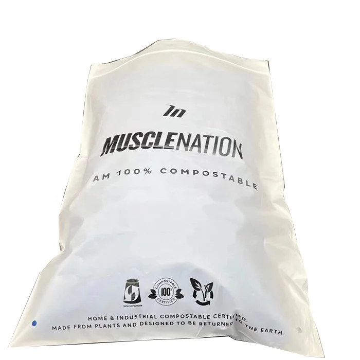 PLA & Corn Strach 100% Biodegradable Environmental Friendly Mailing Bag  Compostable Ziplock Bag