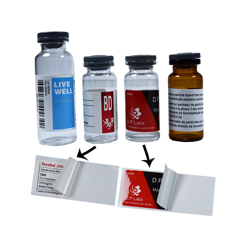 Steroide Powder Pharma Pill Bottle Glass Vials Labels Package Manufacture