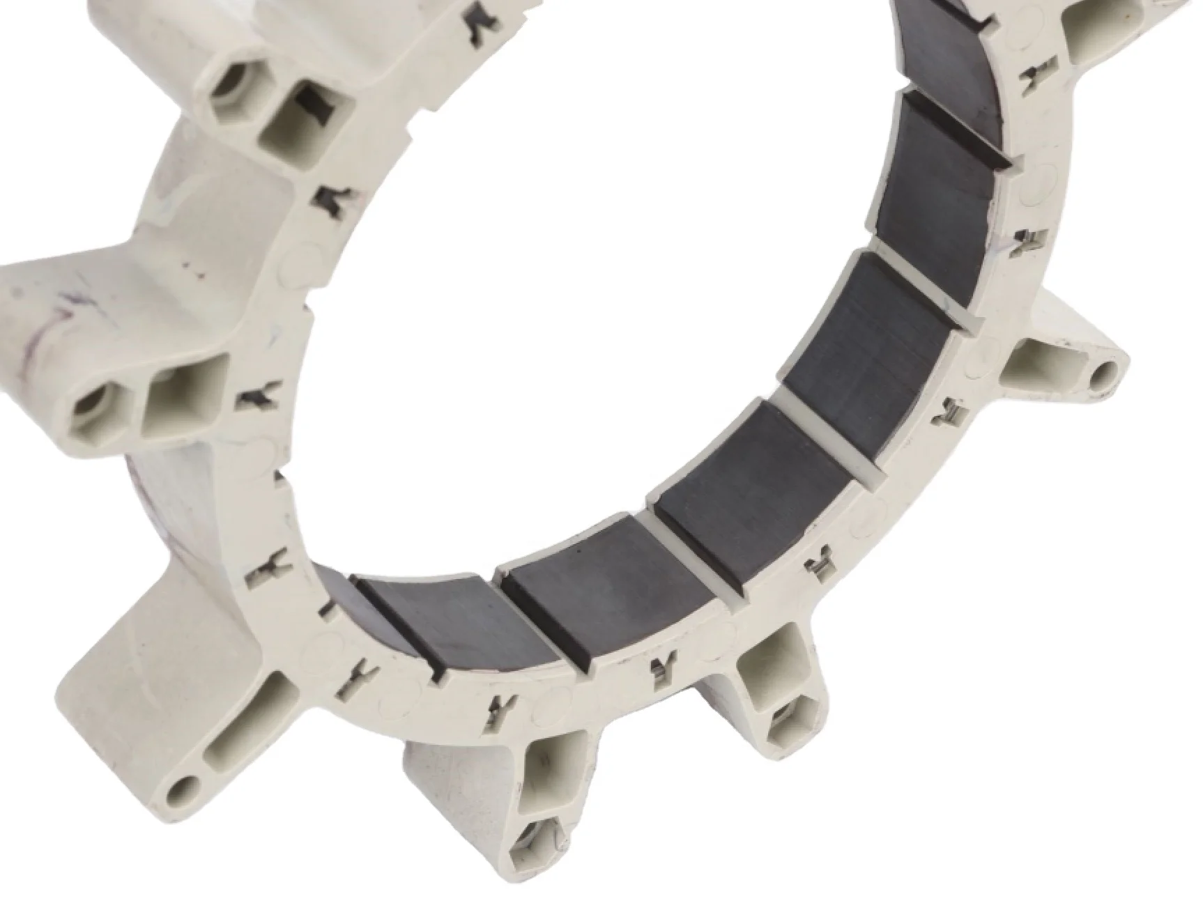 Factory Customized Multi Poles Y33+ABS 16pole Black Round Ferrite Magnets  motor  Electric DC Fan Pump Sintered Ferrite Rotor