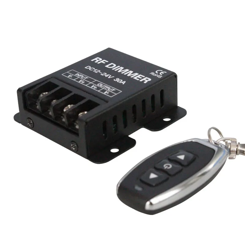 Best price 360W RF Single Color Strip Light 12 volt dimmer PWM 5v led controller 30A 3 Keys LED Dimmer switch for led light