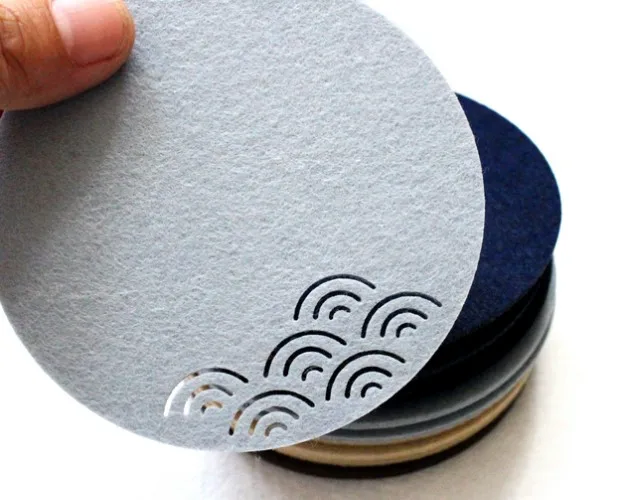 Factory direct sales Custom colors available Plate liner One hundred percent polyester Round Felt Coaster