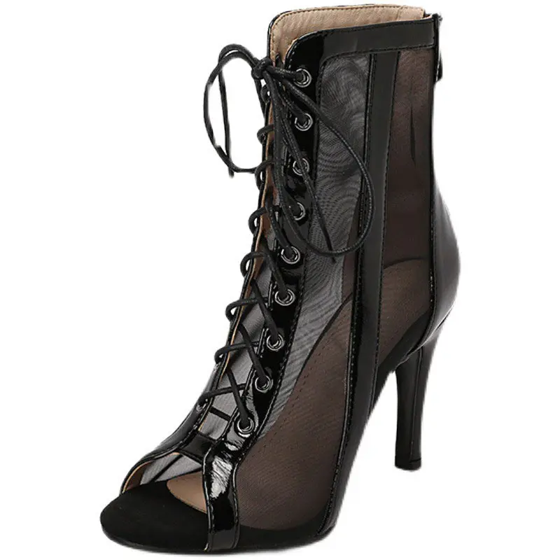 Women Dance Boots Ballroom Tango Latin Boots Ladies Jazz Mesh Boots Women Shoes
