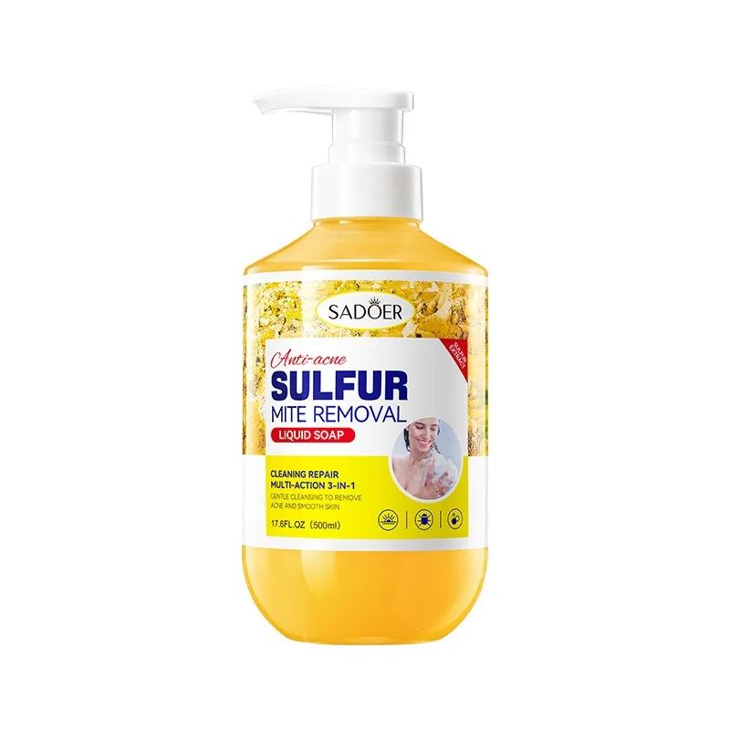 Wholesale Sulphur Exfoliating Whitening Body Wash for Deep Cleaning & Moisturizing & Refreshing Bubble Anti-Mite for Body Care