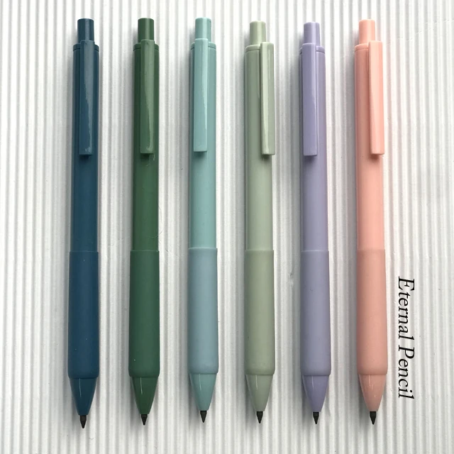 2024 Most Popular Retractable Inkless Endless Eternal Pencil  Alloy Replaceable Metal Tip Pencil