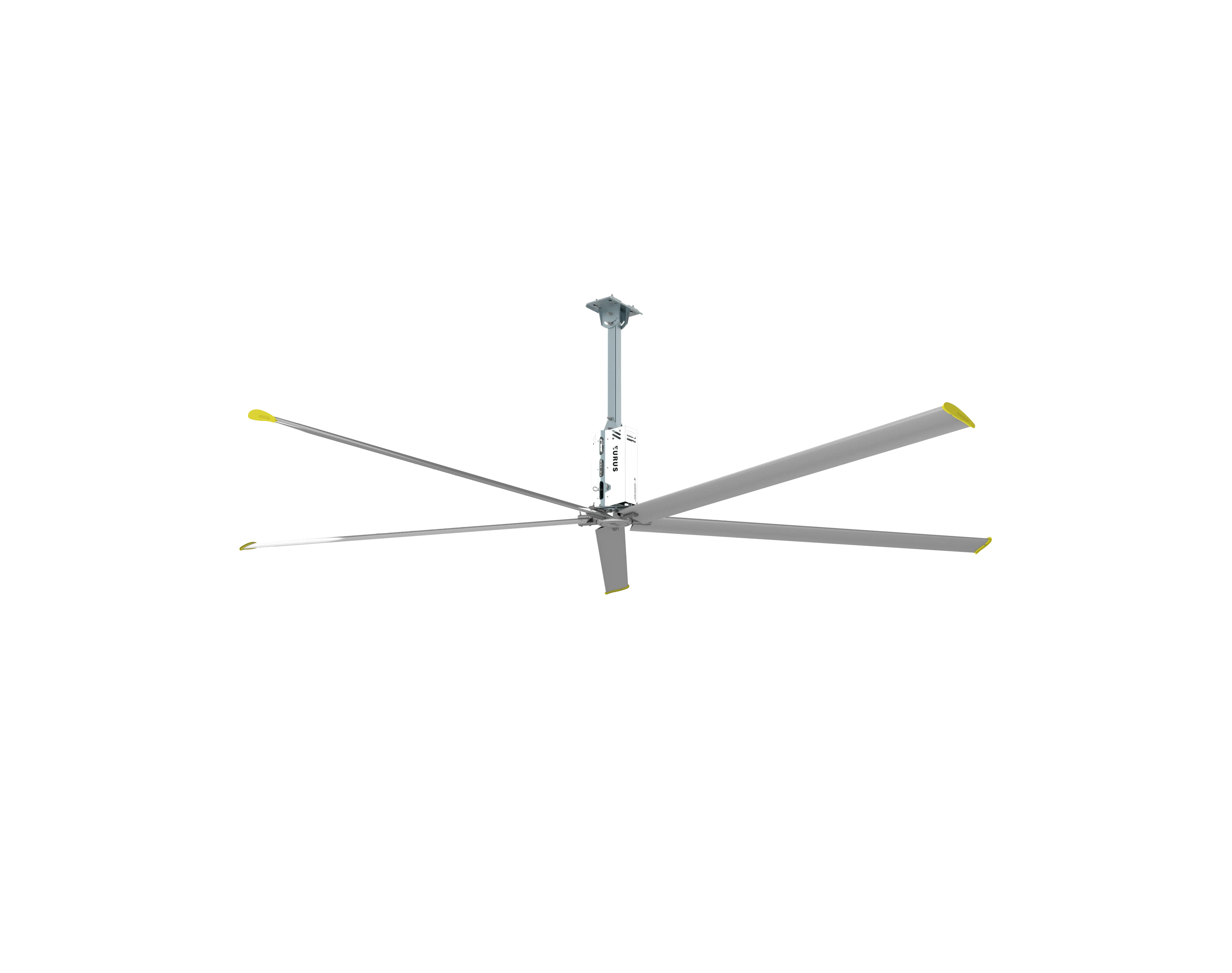24ft HVLS промышленный потолочный вентилятор AC с мощными измерениями безопасности