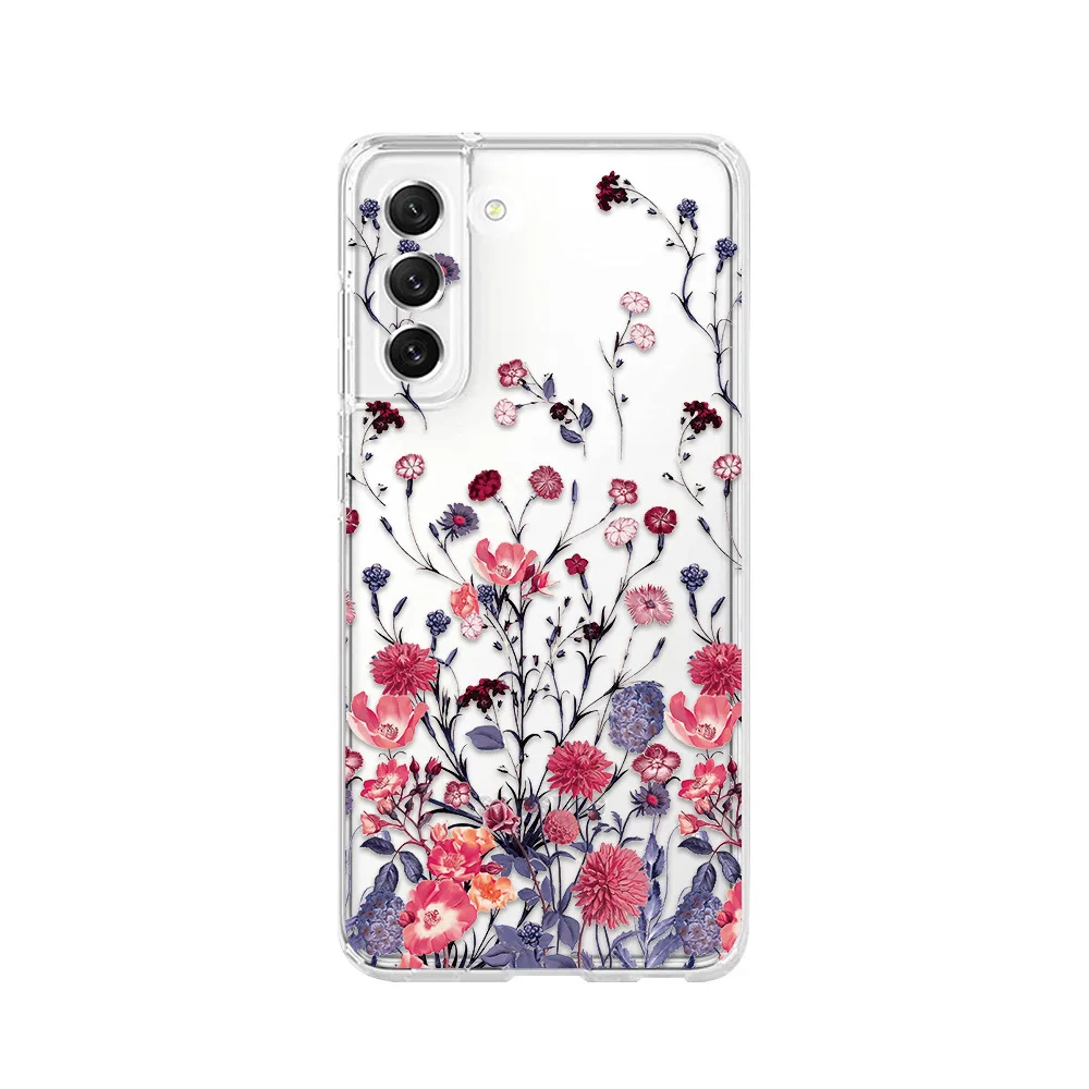 Beautiful small floral phone case For iphone13 14promax Samsung S23ultra A54 painted tpu case