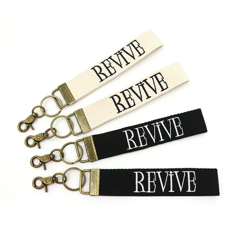 Beautiful Retro Backpack Charm Holder Souvenir Unique Stitching Wristlet Custom Logo Lanyard Keychain ring