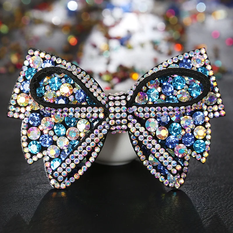 HX-322 с украшением в виде кристаллов; Ботильоны форма заколки для волос разноцветными стразами заколка стиль экокожа (полиуретан) цветочным принтом женские аксессуары девочек