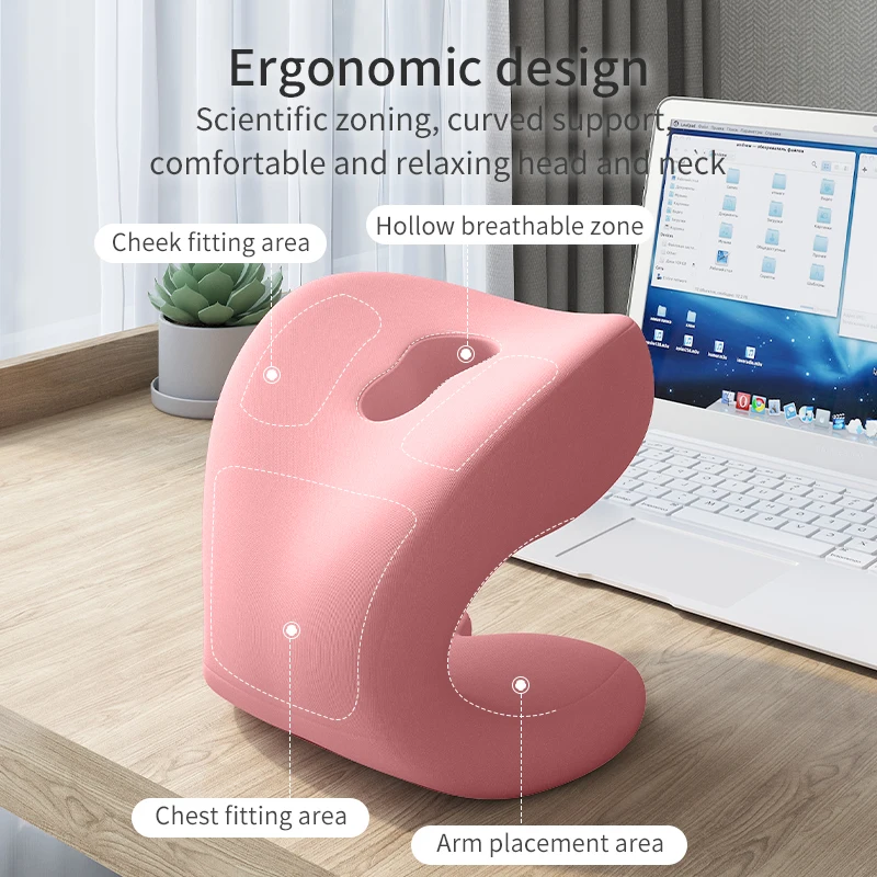 2024 new with hollow breathing nap pillow slow rebound memory foam office nap pillow