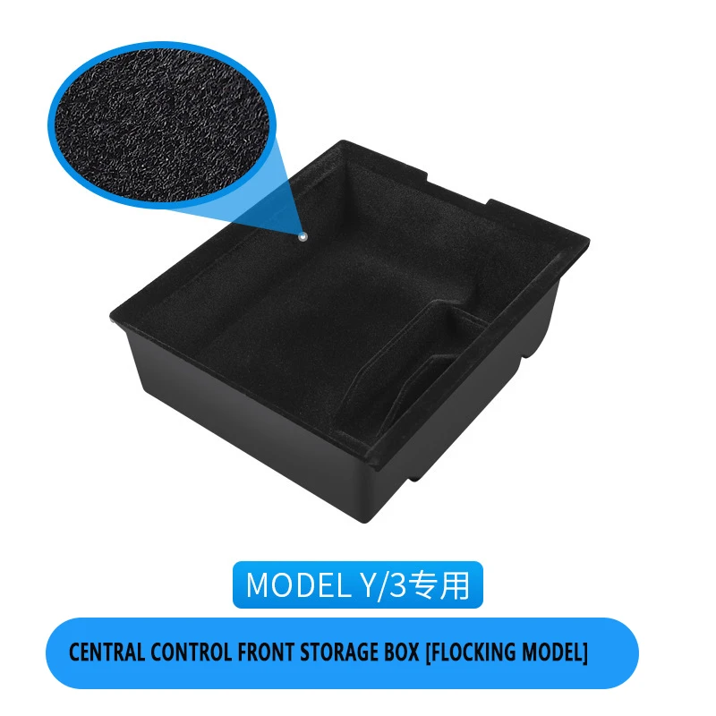 Factory-Price Flocking Center Console Organizer Tray Armrest Storage Box New Condition for Tesla Model 3 Y Interior Accessories