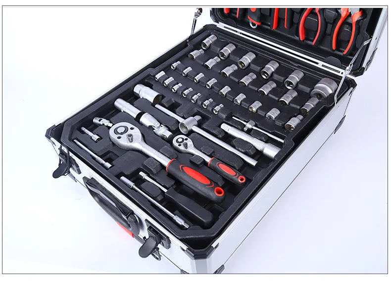 187PCS Toolbox Hardware tool Hand Tools Ratchet Socket Wrench Spanner Set Mechanic Screwdriver Tool Set