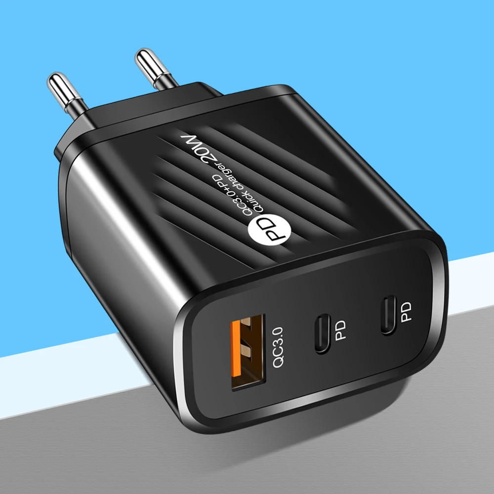 28W Luminous QC3.0 2.1A USB Mobile Phone Fast Charge Dual Port US EU Travel Wall Charger for iPhone 13 12