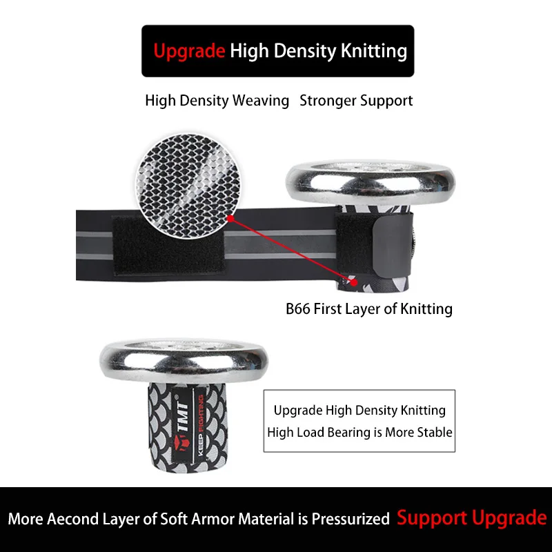 TMT Double Pressure Gym Wrist Support Wraps Dumbbells Weights Kettle-bell Equipment for Sports Training Wristbands