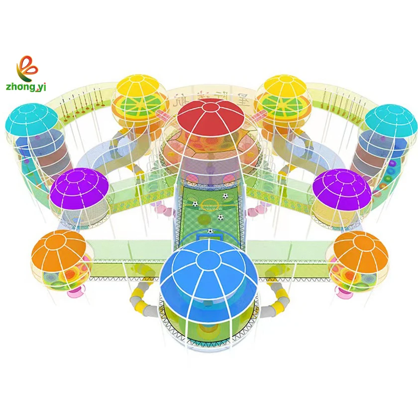 Hot Sale Kids Crochet Rope Climbing Net Children Crochet Knit Indoor Playground Colorful Rainbow Net